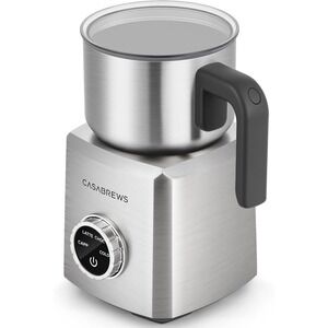 Casabrews ARTIST Milk Frother Induction Steamer Stainless Steel 4-in-1 Silver